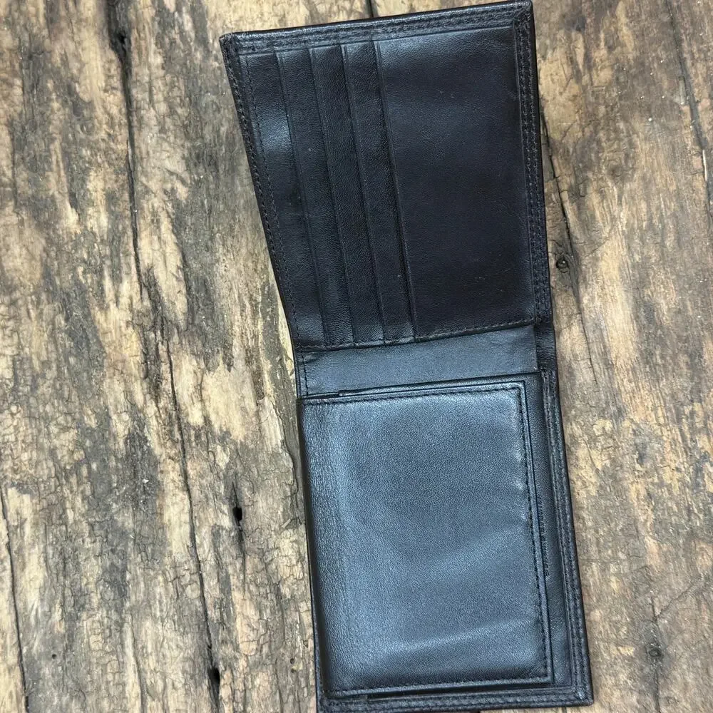 Etienne Aigner Mens Brown Genuine Leather Bifold Wallet Excellent Vintage